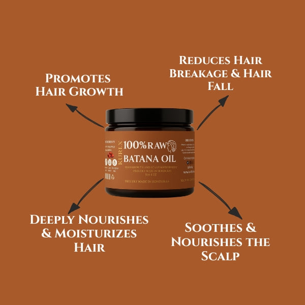 100% Raw & Unrefined Batana Oil from Honduras Size 4 oz, 2 oz & 1 oz Pure Natural Ingredients for Hair Growth and Scalp Nourish