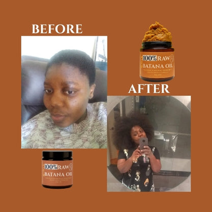100% Raw & Unrefined Batana Oil from Honduras Size 4 oz, 2 oz & 1 oz Pure Natural Ingredients for Hair Growth and Scalp Nourish